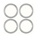 Iwc Set Of Polished Stainless Steel 14" 1.75 Inch Beauty Trim Rings 1514S. Fixed Price $67.64.