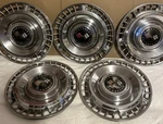 5 Chevrolet Chevy Impala 1961 Cross Flag 14" Wheel Covers Oem. Fixed Price $78.50.