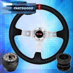 Deep Dish Black Steering Wheel Red Stitching + Extender Hub For 84-89 MR2. Fixed Price $57.99.