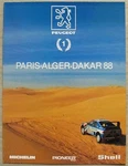 Peugeot 205/405 Turbo 16 Paris Alger Dakar Rally Poster/brochure 1988. Fixed Price $27.10.