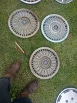Lot Of 3 Genuine Dodge 400 600 Aries 14" Hubcaps Wheel Covers Beaters 1982 1985. Fixed Price $44.99.