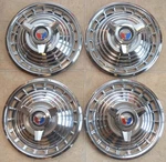 1963 Ford Galaxie Spinner Hubcaps Set, Original Oem 14" Wheel Covers (X4). Fixed Price $885.00.