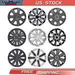 14" 15" 16" Set Of Silver/black Wheel Covers Snap On Hub Caps Tire&steel Rim. Fixed Price $35.99.