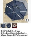 4 Four Tesla Cybertruck Cyberbeast Foundation Series Aero Wheel Hub Cap Cover. Fixed Price $500.00.