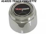 1980-1981 Corvette New Reproduction Center Cap Aluminum Wheel With Emblem 474312. Fixed Price $27.00.