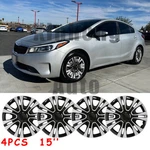 Kia Forte 15" Set Of 4 Wheel Covers Full Rim Snap On Hub Caps Replacement. Fixed Price $54.26.