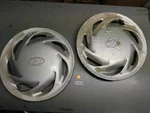 Two 1992 Hyundai Excel # 55513 13" Hubcaps Wheel Covers 52960-24740 Need Paint. Fixed Price $22.50.