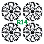 14" Set Of Wheel Hub Caps Cover Replacement R14 Tire & Steel Rim Silver Black. Fixed Price $41.99.