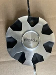 Pinnacle Black Silver Wheel Center # P002-AL (1 Cap) 6 7/8 Diameter. Fixed Price $50.00.