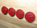 Hyundai Elantra Red Carbon Effect Wheel Center Cap Set X4 Tucson Oem 52960-2S250. Fixed Price $47.95.