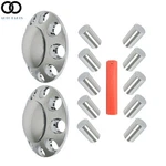 Set Of 2 Chrome Hub Caps Front Axle Wheel Covers 33MM Lug Nuts For Semi Truck. Fixed Price $45.19.