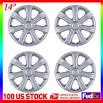 Set Of 14" Covers Full Rim Snap On Hub Caps Fit R14 Tire & Steel Wheels. Fixed Price $37.99.