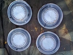 Factory 1969 Oldsmobile Cutlass F85 14 Inch Hubcaps Wheel Covers. Fixed Price $45.00.