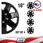 Set Of 4 Fits All Makes Models 16 Inch Trim Black Pp Hub Caps Wheel Covers Kit. Fixed Price $42.92.