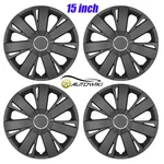 4PCS Universal 15" Wheel Covers Snap On Hub Caps R15 Tire+steel Rim Matte Black. Fixed Price $43.50.