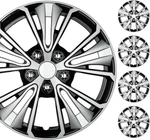 Set Of 4 Bdk 16 Inch Hubcaps Replacement Snap-on Wheel Rim Cover Black & Silver. Fixed Price $25.00.
