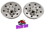 Qty 2, 15" Wheel Simulator, 8 Lugs, Stainless Steel Trailer Cover, Hub Cap. Fixed Price $240.51.
