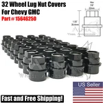 32 Black Wheel Lug Nut Covers Caps For Chevy Gmc Silverado 2500 3500 Hd. Fixed Price $40.95.