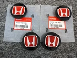 Genuine Oem Honda Set Of Black W/ Red Center Caps 44732-TGH-A01 Type. Fixed Price $48.99.