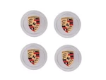 Porsche 996 986 Silver Center Cap Set With Colored Crest 993361303109A1. Fixed Price $289.95.