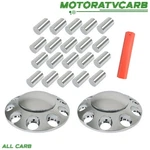 All-carb Front Hub Set Chrome Semi Truck Wheel Nut Spiked. Fixed Price $45.33.