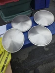 United Pacific RDC01-15 Wheel Cover, Racing Disc, 15", Brushed, Stainless. Fixed Price $95.00.