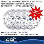 Silver Wheel Covers Set Of Fits 2012-2014 Ford Focus IWC46316S. Fixed Price $45.00.