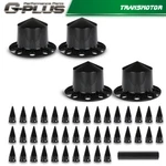 Rear Wheel Axle Hub Cover Kit 33MM Spiked Semi Abs Plastic Satin Black New. Fixed Price $103.48.