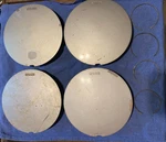 Cover Hub Cap For Alloy Wheels Saab. Set Of 4 With Rings. 6.5" Diameter. Fixed Price $165.00.