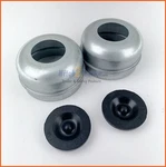 (2) -trailer Axle Dust Cap Cup Grease Cover & Plug Rv Camper Utility 2.44" Large. Fixed Price $8.99.