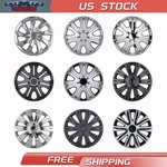13"-17" Set Of 4 Silver&black Wheel Covers Snap On Full Hub Caps Tire+steel Rim. Fixed Price $35.99.