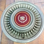 Cadillac Hubcap Red Emblem 1980-1987 Fleetwood Deville Brougham Turbine 15IN. Fixed Price $71.98.