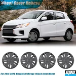 For 2014-2025 Mitsubishi Mirage 14INCH Steel Wheel Black Matte Hubcaps Snap-on. Fixed Price $44.99.