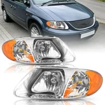 For 2001-2007 Dodge Caravan Chrysler Town Country L&r Chrome Headlights. Fixed Price $57.99.