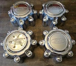 Set Of 1999-03 Ford F250 F350 Super Duty 4X4 Excursion Chrome Center Hub Caps. Fixed Price $120.00.
