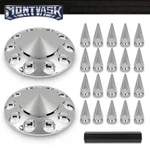 Front Hub Set Silver Fit For Semi Truck Wheel 33MM Nut Spiked. Fixed Price $63.53.