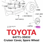 New Toyota Genuine 2010-2014 Fj Cruiser Cover, Spare Wheel 64771-35032. Fixed Price $200.99.