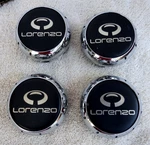 Lot Of 4 Lorenzo Black Wheel Center Cap F111K80-112-C. Fixed Price $71.95.