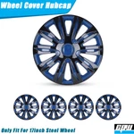 17'' Hubcap Black & Blue Lacquer 17" Snap On Wheel Cover Kit Guards. Fixed Price $60.99.