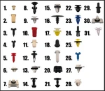 Land Rover Door Card Moulding Trim Panel Wheel Arch Fastener Clips Set Range. Fixed Price $6.01.