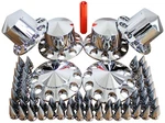 Mrjlk Chrome Abs Complete Axle Cover Set With Hub Caps And 33MM Screw-on Spik.... Fixed Price $218.50.