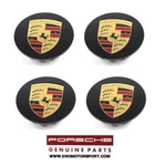 Set Of 4X Black Center Cap With Colored Crest For Porsche 997 987 Cayenne Oem. Fixed Price $279.95.