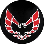 1982-83 Firebird Wheel Cap Emblem Red 2-1/8 Diameter. Fixed Price $32.99.