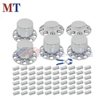 Chrome Flat Top Hub Kit 33MM Lug Nut Wheel Axle Covers Complete Semi Truck. Fixed Price $145.35.