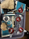 Set (4) Nos 1957 Chevy Belair 150/210 Three Bar Spinners For Hubcap Wheel Covers. Fixed Price $450.00.