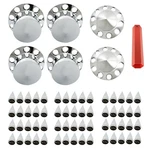 Wheel Axle Covers Spiked Chrome Hub Kit Front + Rear 33MM For Semi Truck. Fixed Price $107.00.