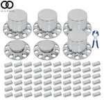 33MM Chrome Flat Top Hub Kit Lug Nut Wheel Axle Covers Complete Semi Truck. Fixed Price $119.47.