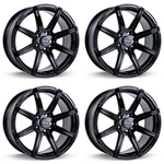 Set Of 17IN Black Wheel Rims For 2002+ Toyota, RTX8755 17X7.5 5X114.3 ET40 5BO. Fixed Price $1159.88.