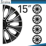 4X 15" Wheel Covers Snap On Full Hub Caps Fits R15 Tire & Steel Rim Silver Black. Fixed Price $40.34.