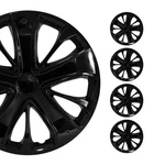 Omac 15" Abs Black Hub Caps Set Of 4 Premium Snap-on Wheel Rim Covers R15. Fixed Price $90.39.
